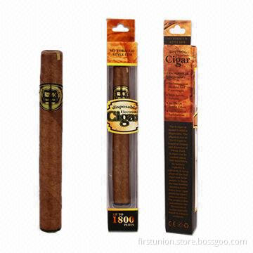 Disposable E-cigar, as many as 1,800 puffs, dark brown, OEM/ODM orders welcomed